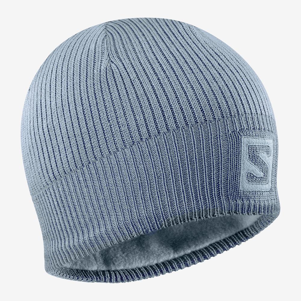 Salomon LOGO Gorros Hombre - Azules - Colombia (37259-ZUEQ)